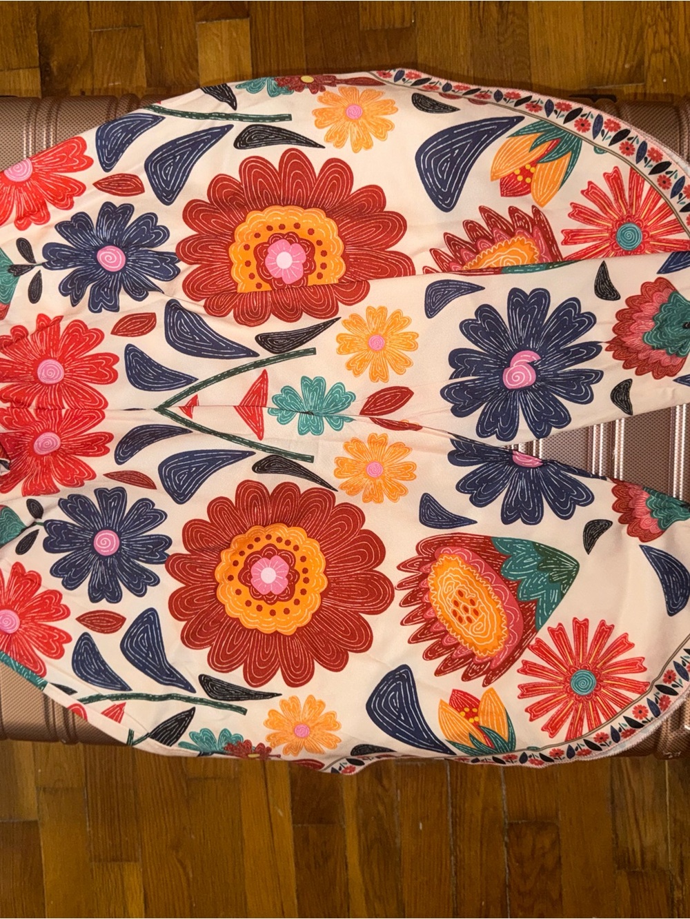 Floral Multicolor Decorative Throw Pillow Cover - Cream Background